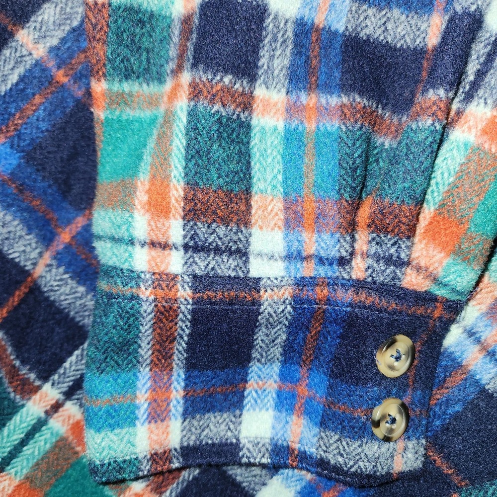 BKE Women's Medium Boyfriend Plaid Long Sleeve Button Down Shirt - Picture 8 of 9